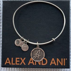 Initial A Alex and Ani Charm Bracelet
